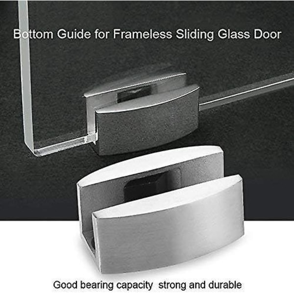 Skydedørs Gulvguide Gulvrulle Guide Rulle Skydedørssystem Tilbehør til Rammeløse Glas Skydedøre 304 Rustfrit Stål