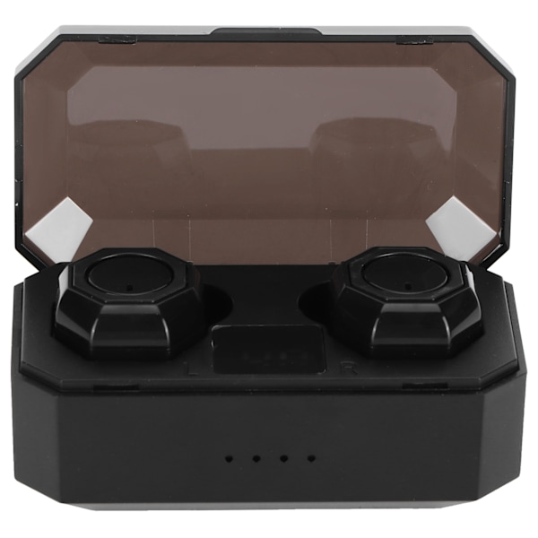 Binaurale Bluetooth-hovedtelefoner Bærbart Bluetooth-headset-øretelefoner til kørsel Sort