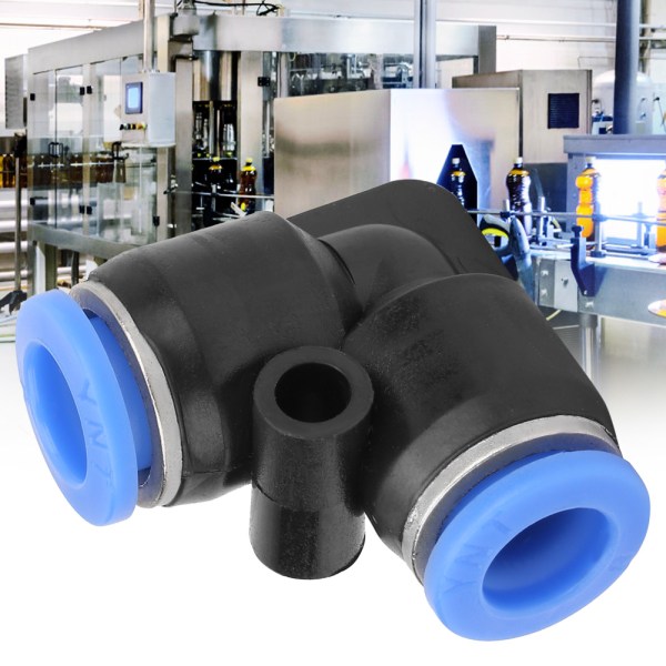10 st Plast Equal Armbow Quick Connect Pneumatisk luftslang Tube Push Fitting PV-8 (8mm)