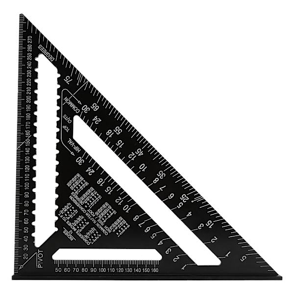 12 tommer aluminiumslegering trekantform firkantet lineal Precision Engineer Carpenter Måleværktøj