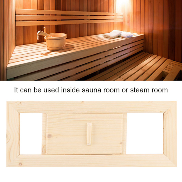 Rektangulär luftventil i trä, ventilationsgaller, tillbehör för ångbastu