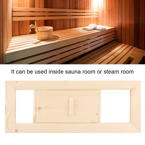 Træ Rektangel Luftventil Gitter Ventilation Dampbad Sauna Tilbehør