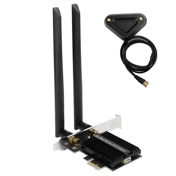 Netværkskort Desktop Dual Band Adapter med 8DB Antenneforlængerkabel AX3000 PCI-E