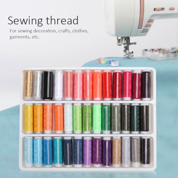 39-rulle sytråd set färg kläder tillbehör broderi handarbete set lätt