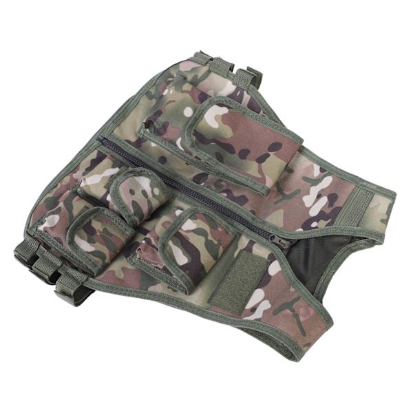 Børnevest Militær Camouflage Vest til udendørs spil (Camouflage Farve S)