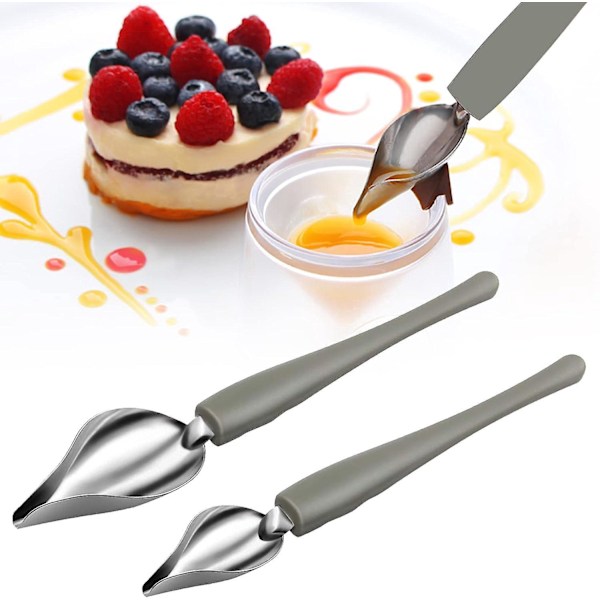 Decorative Dessert Spoons Set - Chocolate Cake & Paint Decorating Spoons