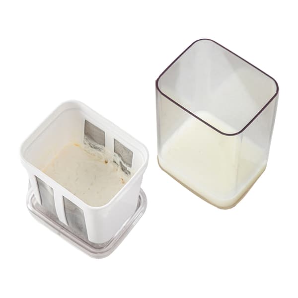 Yoghurtssil med extra finmaskig silpåse, transparent lock, multifunktionellt ostfilter