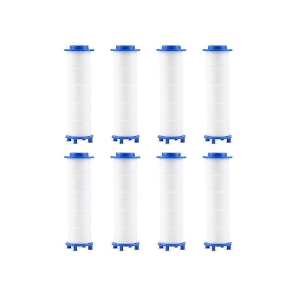 (80mm) Duschhuvudfilter 8 st Utbytbara Anti-Kalk PP Bomulls Duschfilter för Handdusch