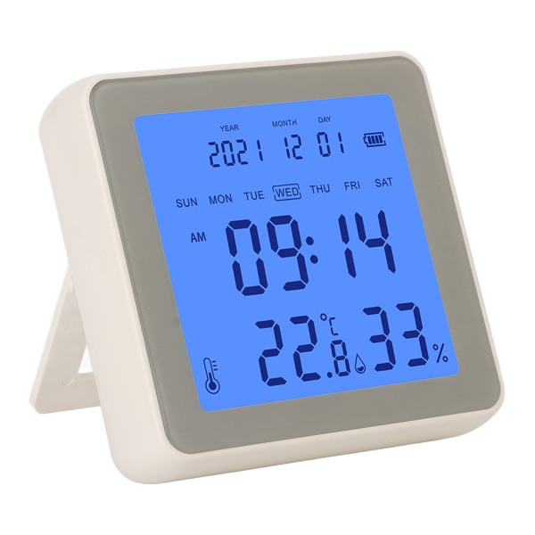 3,2-tommers LCD-skjerm Smart Temperatur Fuktighetssensor Lavt strømforbruk Monitor for soveromshotell for ZigBee 3.0 Type