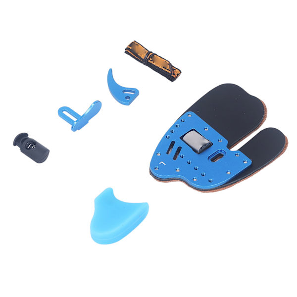 Bueskydning Finger Tab Bueskydning Finger Guard Fingre Beskytter til Udendørs Skydning Praksis Recurve Bow Blå Sort Læder S