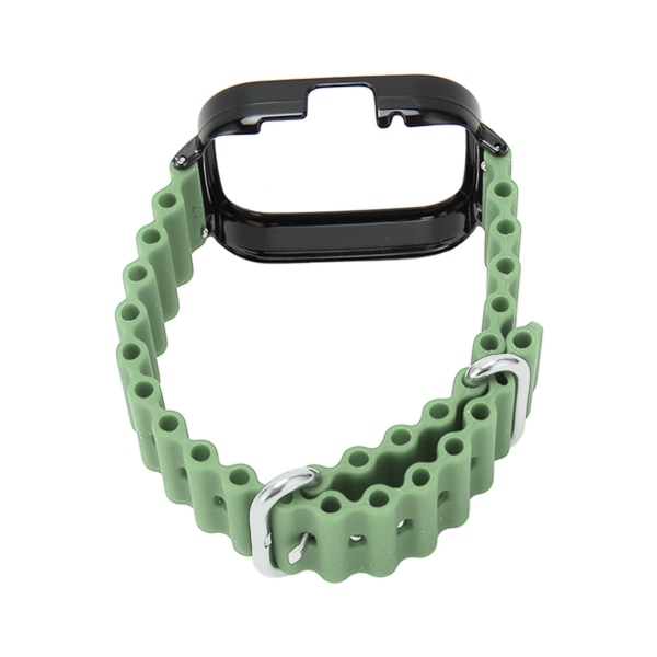 2 i 1 watch Case Silikon Justerbart case för Redmi Watch 3 ljusgrön