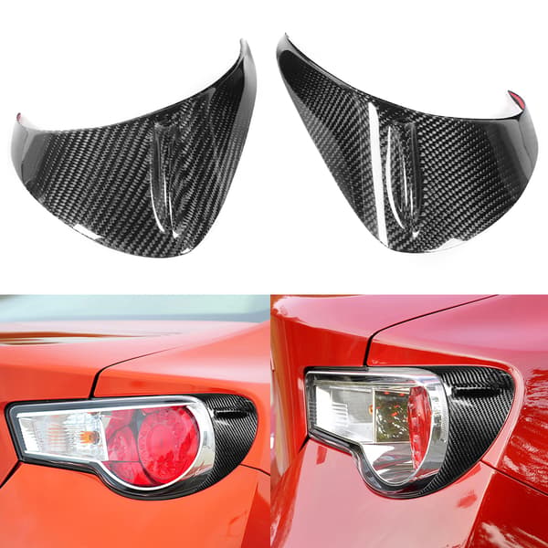 2 st Carbonfiber Baklykta Brynfoder Baklykta Ögonlock Skydd Externt Dekor Passar för Toyota 86