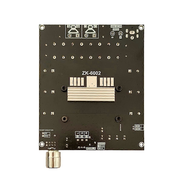 ZK-6002 Lydforstærkerkort 2.0 Stereo 600W+600W TPA3255 Sort31