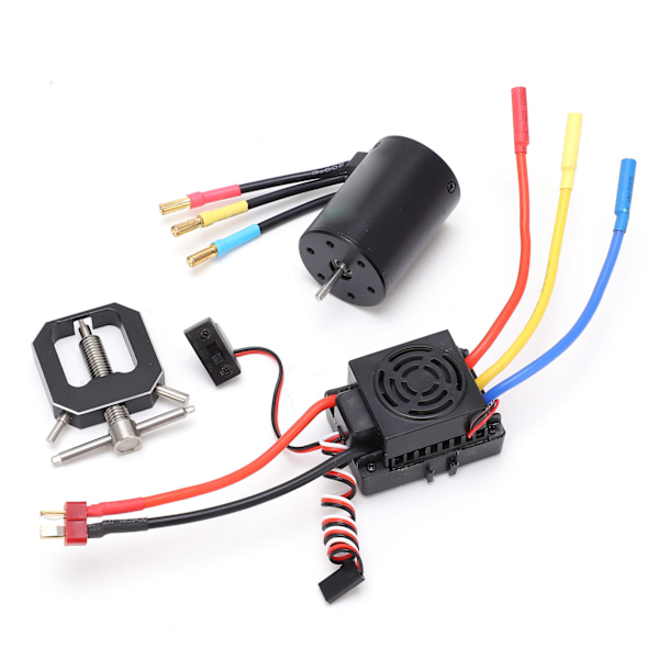 3650 4300KV vedenpitävä harjaton moottori 60A ESC-moottorin hammaspyörän ulosvetimellä Combo-sarja 1/10 1/8 RC-autoon