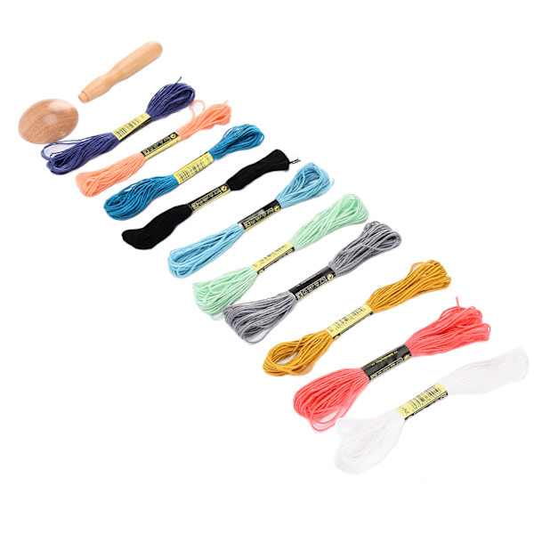 Broderigarn Set Verktyg Multifunktionell Färgglad Punchnål Broderikit