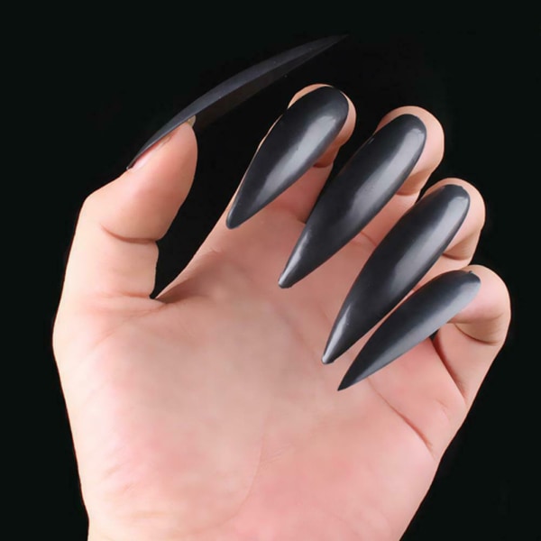 10 stk Halloween Witch False Nail Tips Zombie Cosplay Full Cover Stiletto Nails Kunstige negler