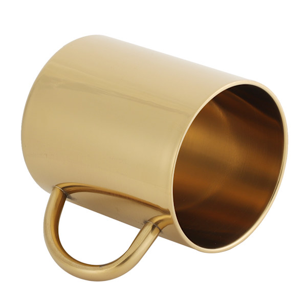 304 Rostfritt stål Dubbelskikts Anti-skållning 400 ml Kaffe Ölmugg Kopp (Guld)