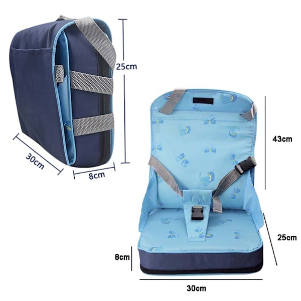 Baby Reise Booster Sete Folding Baby Stol Sikkerhet Spisesete med Skulderstropp