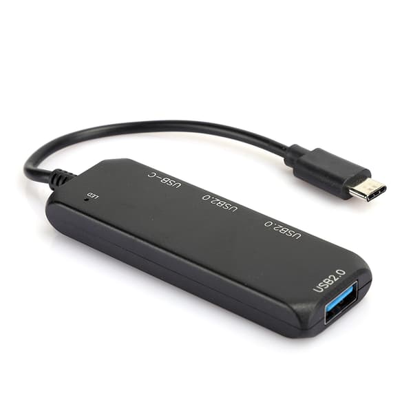 USB Hub Multi 4 Portars Splitter Expansionskabel Adapter Ultra Snabb Laptop PC Typ C 2.0