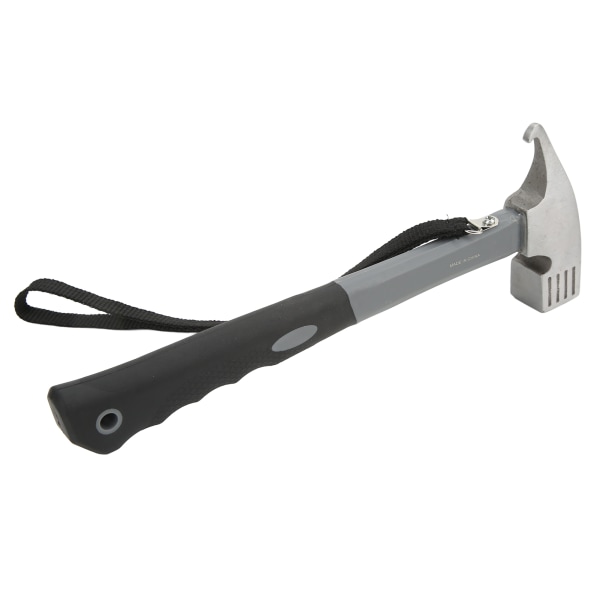 Camping Hammer Heavy Duty Bärbar Multifunktion Camping Tält Hammare med Dragare Anslutningskabel för Utomhus Svart