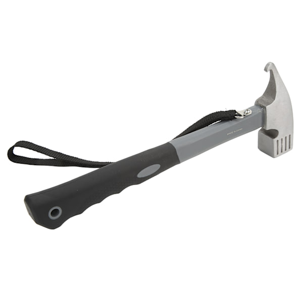 Camping Hammer Heavy Duty Bærbar Multifunktion Camping Telt Hammer med Trækker Forbindelsesledning til Udendørs Sort