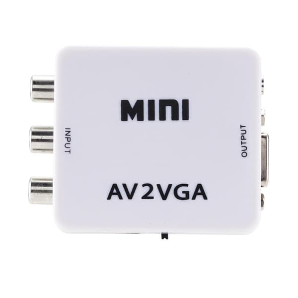 Mini HD AV til VGA Videoomformerboks AV til VGA Videoadapter Lydomformer