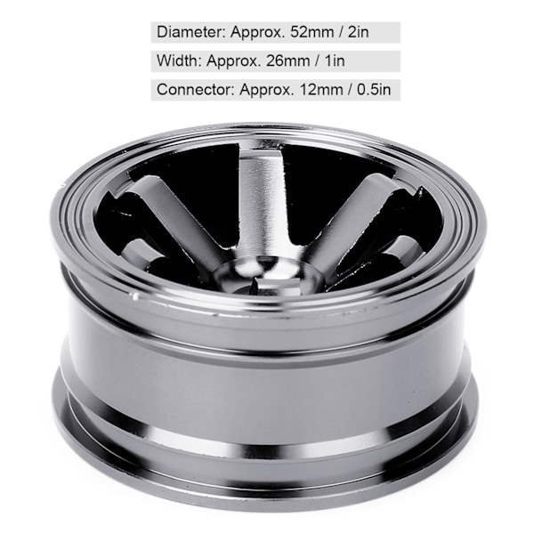 4 st Aluminium Alloy Hjulnav för Universal 1/10 Flat Running Drift RC BilSvart
