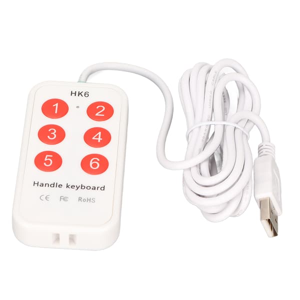 Programmerbart tastatur Lille USB 6 taster Programmering Tilpasning Håndholdt switch-controller til hospitalsbilledscanning
