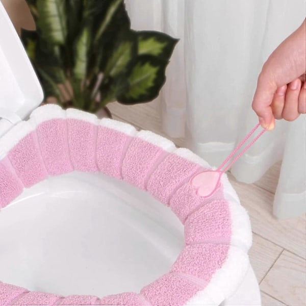 Mjuk Toalettmatta Universal Storlek Toalettvärmare Lätt Rengöring Toalettmatta Fiber Tyg Badrum