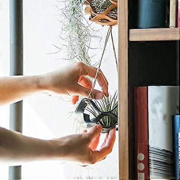 Nahkainen riippuva kukkaruukku - Sisä- ja ulkokäyttöön 22cm / 10cm Taivaansininen