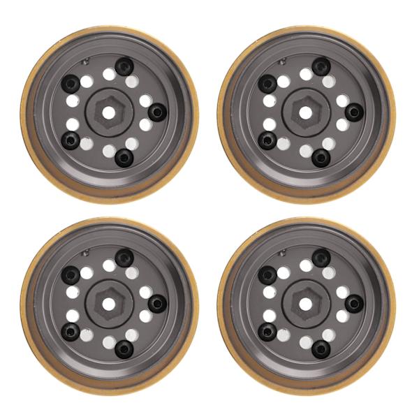 4 stk. RC Beadlock-hjul Professionel Aluminiumlegering Messing RC Hjulvægt Blok til Watchman FMS FCX24 1/18 1/24 RC Bil Titanium