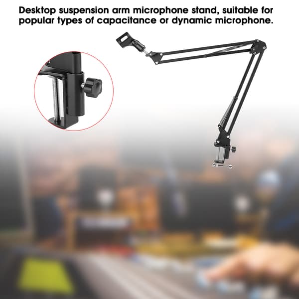 Fjädringsarmfäste Handhållen Mikrofon Inspelningsstudio Hängande Mikrofonstativ Utrustning