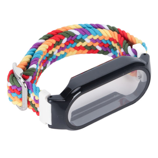 3 i 1 watch Case Byte av watch Case för Mi Band 7 Färgglada band Svart skal