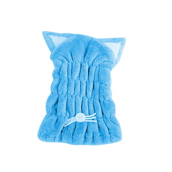 Snabbtorkande Twist Handduk Hår torkning Insvept Torr Hår Mössa Bad Pool Wrap (Blå)