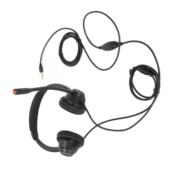 Call Center Headset Brusreducerande mikrofon stöder justering av högtalarvolym 3,5 mm affärsheaset