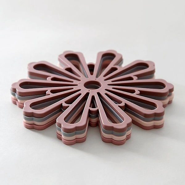 Silikon Trivet Matte Sett - Ekstra Tykk for Varme Retter, Gryter og Panner - Kjøkkenvarmeputer for Benkeplate og Bord - 12 stk