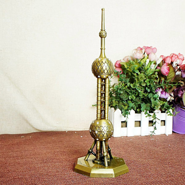 Shanghai Oriental Pearl med diamantmodell galvaniseringsutförande Resesouvenir