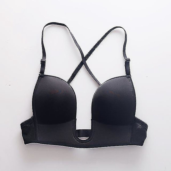 Sømløs dyp U-plunge ryggløs dameundertøy - Sexy intimplagg for bryllup 40b Beige