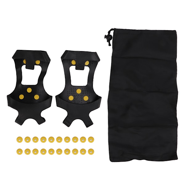 1 par 10 pigger Anti Skid Snø Is Klatresko Spikes Grip Klamper Stegjern Sko Deksel XL (45-48)