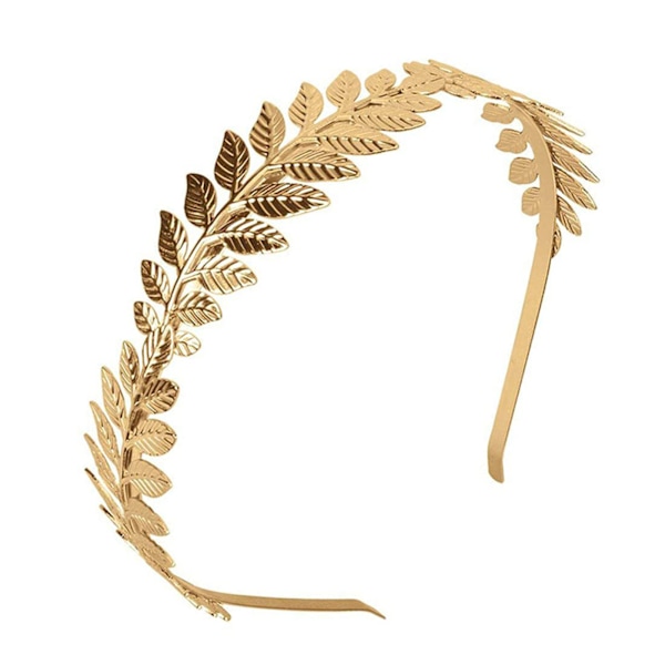 Gold Leaf Crown Pannband Metal Leaf Hair Crown för bröllop Bal Festival Brudtärna Håraccessoarer Guld