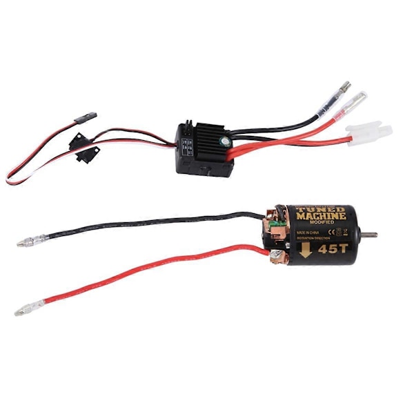 540 Børstemotor 45T med 1060 Børstet ESC for RC 1/10 Crawler Bil