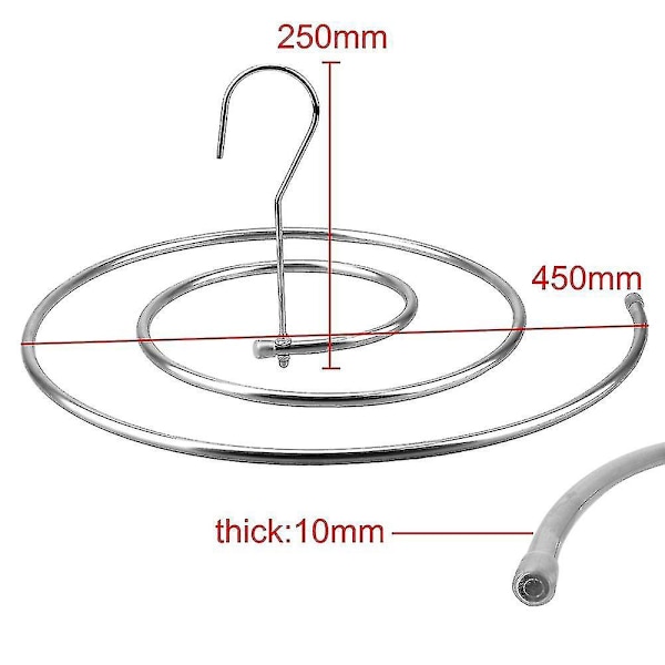 Rostfritt stål roterande spiral täcke galge - Set om 2 vita