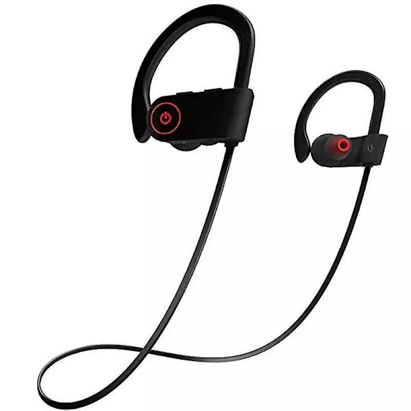 Trådlösa Bluetooth-hörlurar - Vattentäta, 12 timmars batteri, över-öron stereo bas, öronkrokar - Perfekt för löpning