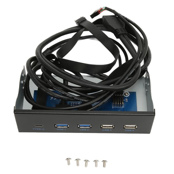 5,25 tums mediapanel 2xUSB3.0 2xUSB2.0 1xType C 10Gbps Höghastighets Media Frontpanel för PC Desktop Chassi 2U3+2U2+TC