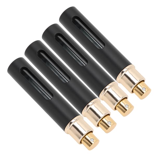 4st 10ml Parfymflaska Bärbar Glas Tom Påfyllningsbar Pressparfymflaska Set Svart