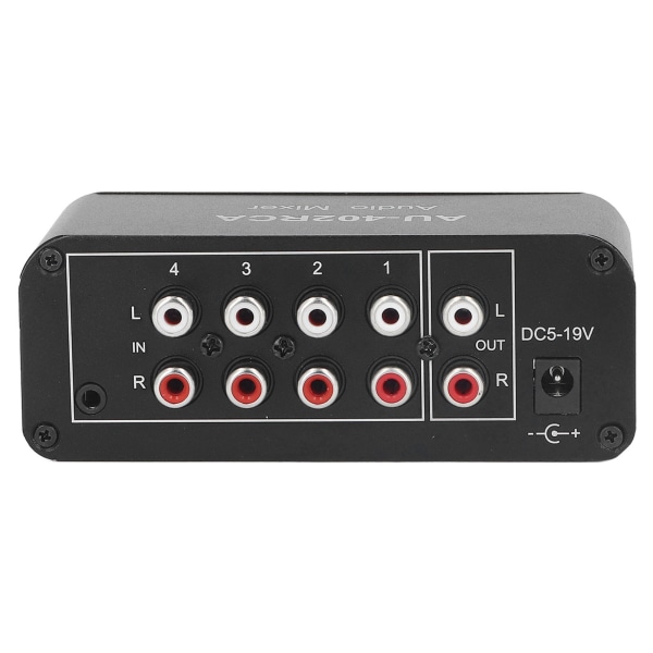 Bidirectional Audio Switcher 4 Way Stereo L R Ljudkanal 4 in 2 Out RCA Splitter Selector