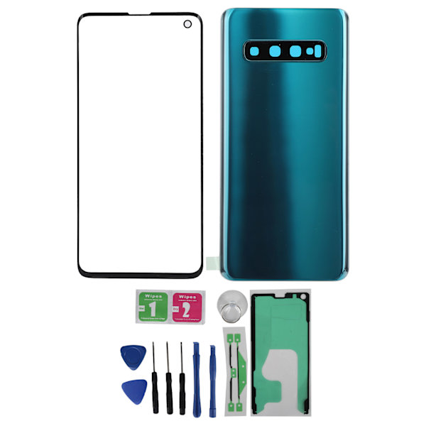 Samsung S10 G973 vihreän puhelimen takalasin kansi ja ulompi lasipaneelin vaihto