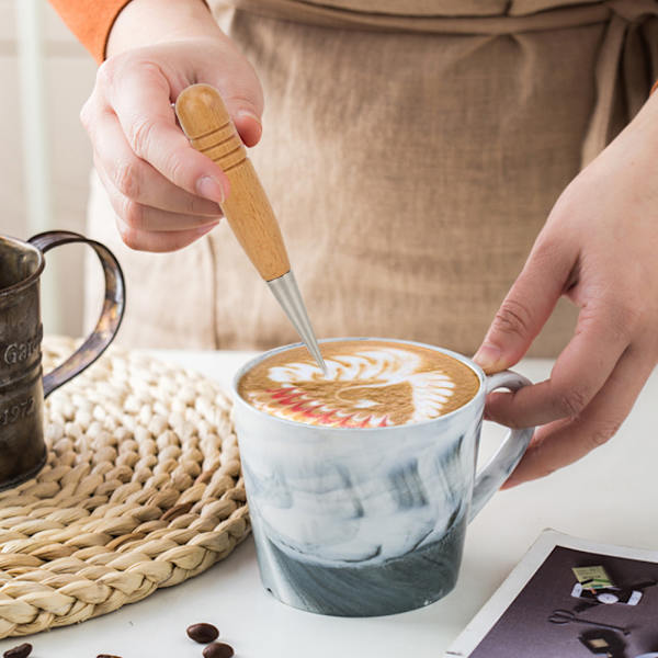 Hushållskontor Kaffepennskaffe Konstpenna DIY Dekoreringsverktyg för Latte Art