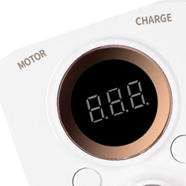 Spikslipmaskin Elektrisk LCD-skärm Justerbar Power Typ Nagelborrmaskin Vit