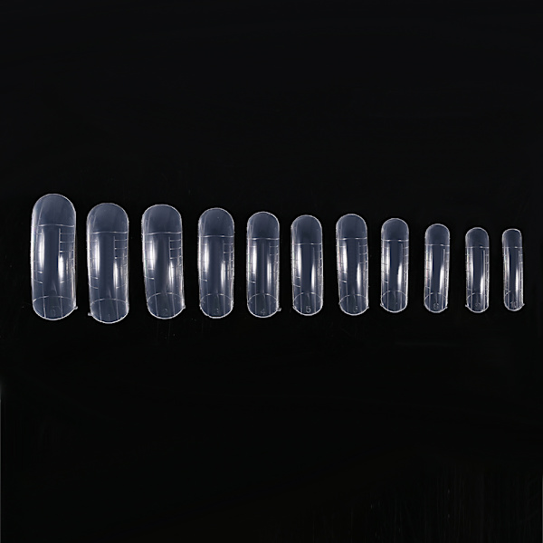 120 st Dual System Form Extension Falska Nagelspetsar Nagelkonst Spetsar UV Gel DIY 12 Storlekar med Linjer